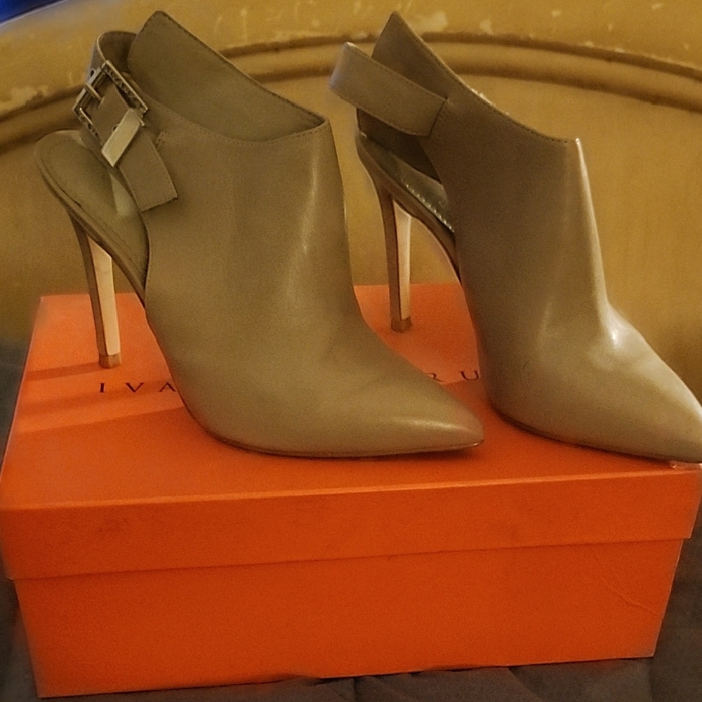 Ivanka Trump Women's Taupe Heeled Mules